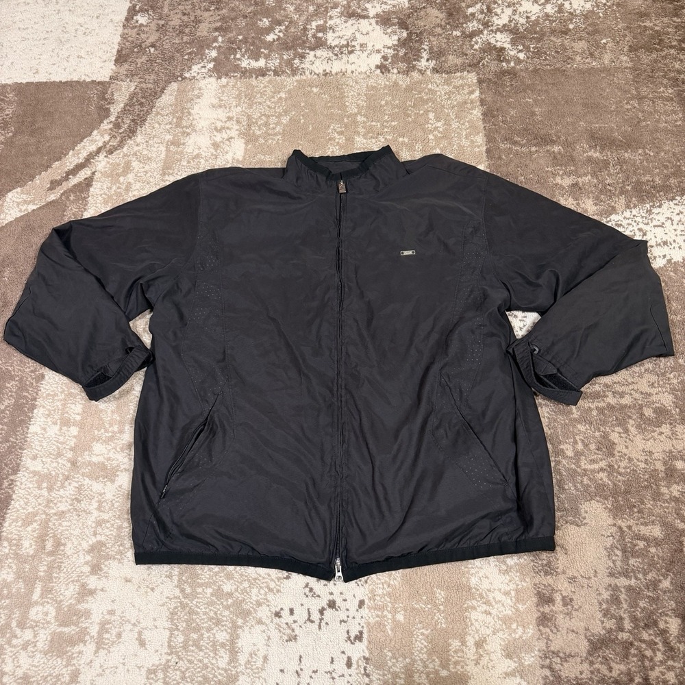 Jordan AF1 Full Zip Windbreaker Jacket‎ Mens 3XL Black Jumpman Long Sleeve